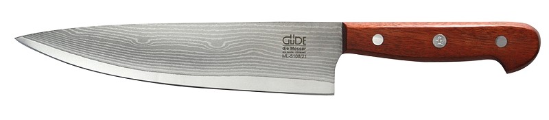 Güde Kochmesser 21 cm aus Mehrlagenstahl / Damaststahl