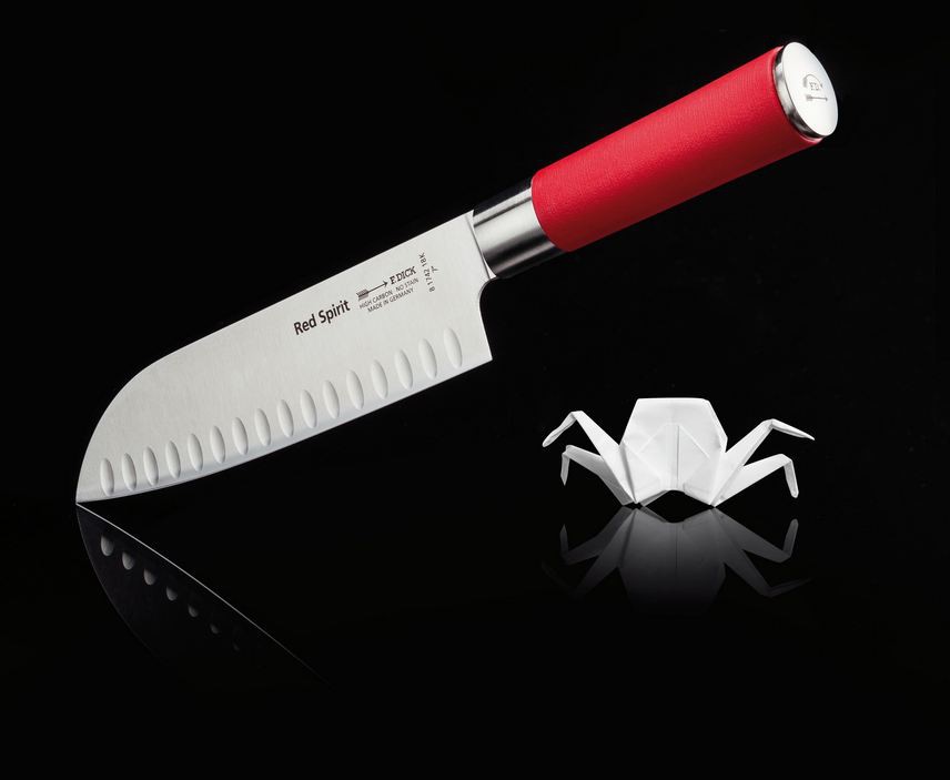 Dick Red Spirit Santoku mit Kullenschliff 18 cm - 8174218K