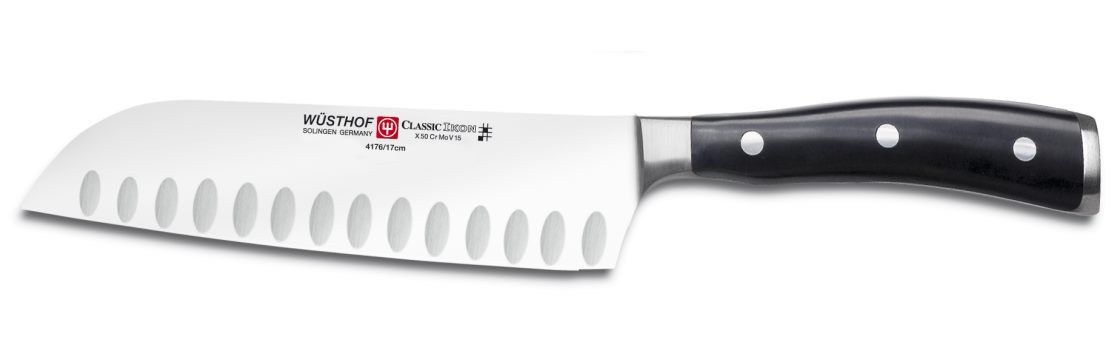 Wüsthof Classic Ikon - Santoku mit Kullenschliff 17 cm – 1040331317