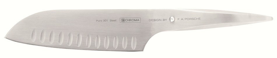 CHROMA type 301 - P-21 - Santoku mit Kullenschliff 18 cm