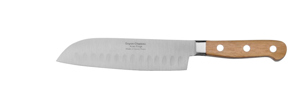 Goyon-Chazeau - Tradi'chef Santoku mit Kullen 17 cm