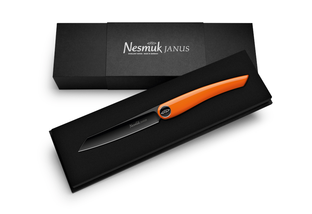 Nesmuk Janus Folder Klappmesser - Klavierlack Orange