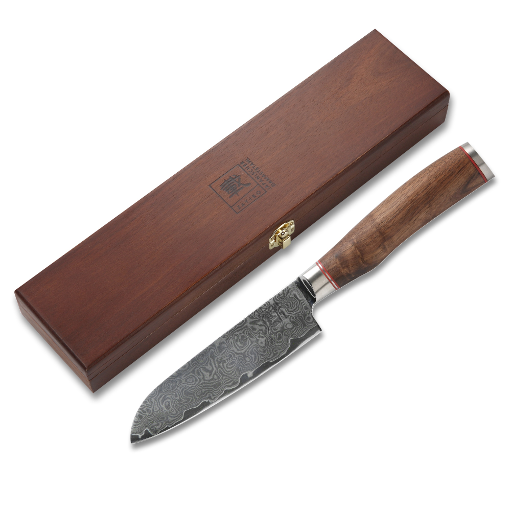 Zayiko Damastmesser Kurumi - kleines Santoku 12,5 cm