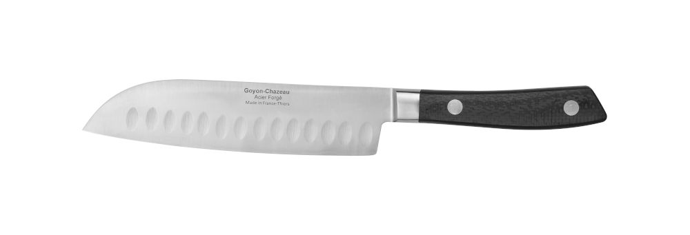 Goyon-Chazeau - F1 Cusine Santoku mit Kullen 17 cm