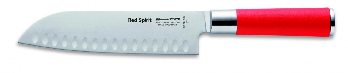 Dick Red Spirit Santoku mit Kullenschliff 18 cm - 8174218K