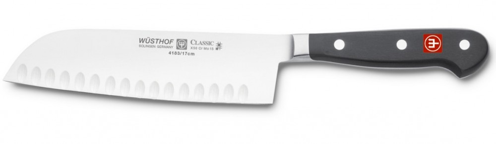 Wüsthof Classic - Santoku 17 cm mit Kullenschliff - 1040131317