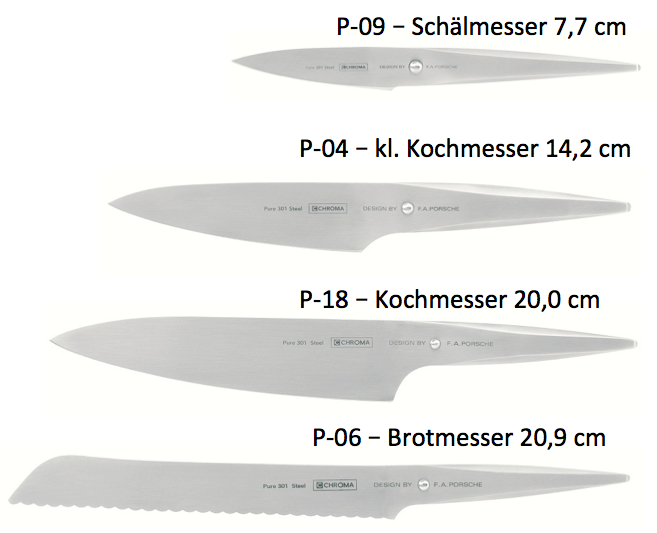 Chroma Type 301 -  Porsche C-Mas Messerset 4tlg